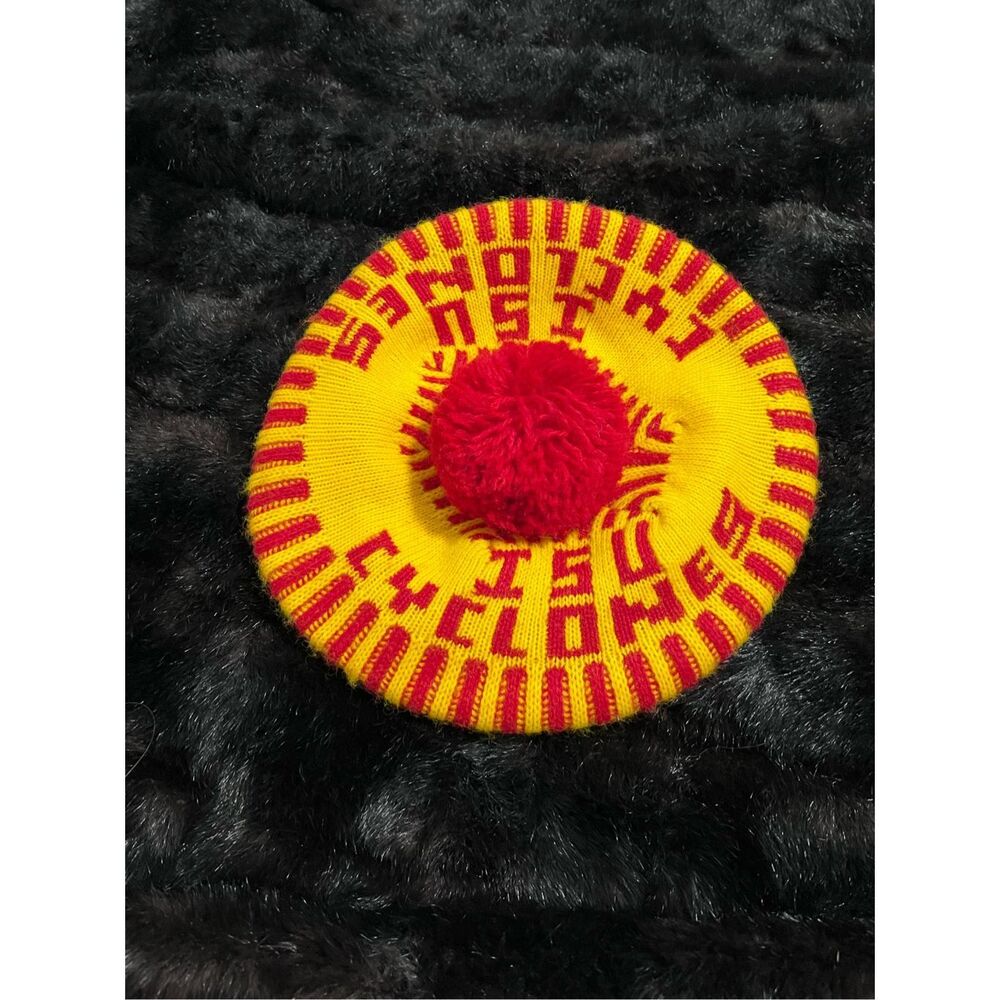 Iowa cyclones Hat Cap Newsboy Knit Unisex Maroon Made In USA